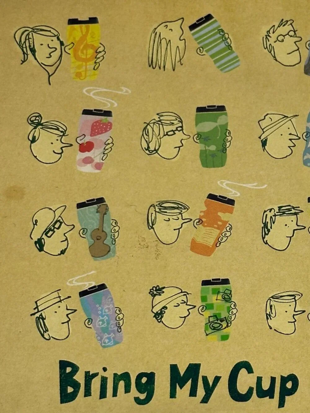 Official 2009 Starbucks Japan paper promotional tumbler insert